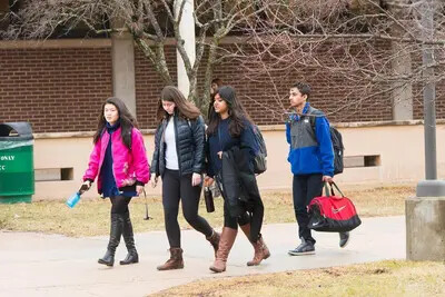 group walking outside