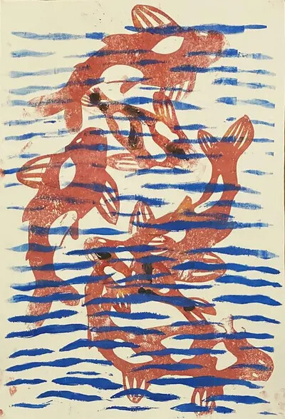 mariah abram's untitled stencil print
