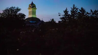 building with trees at Kutztown University