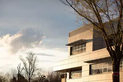 detail of building at twilight