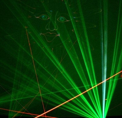 green laser image