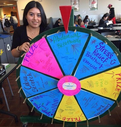ptk student with prize wheel