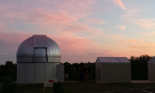 observatory at sunset