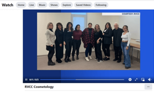 video of cosmetology students