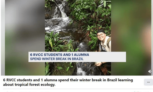 screenshot of news 12 segment on brazil trip