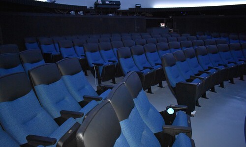 section of seats in planetarium theatre