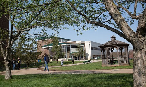 campus outdoor with gazebo