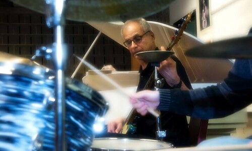 jazz ensemble with drum set