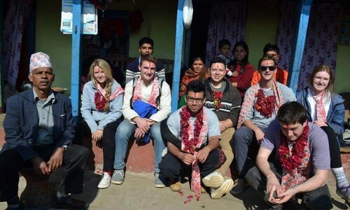 RVCC students with Nepalese family