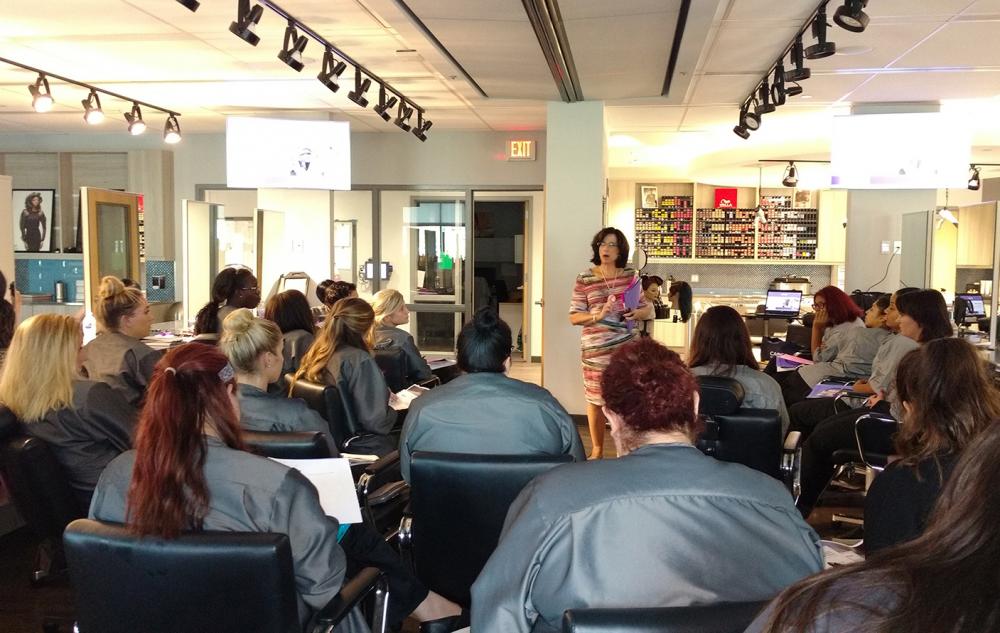 Cosmetology and Esthetics Students Receive Domestic Violence Awareness Training Through CUT IT OUT Program