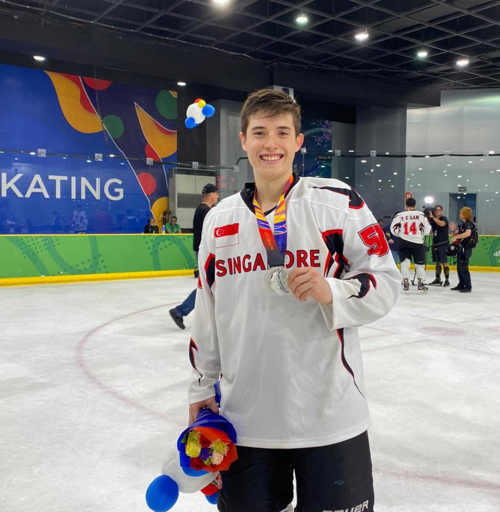 RVCC Student a Member of Singapore’s Silver Medal-Winning National Ice Hockey Team