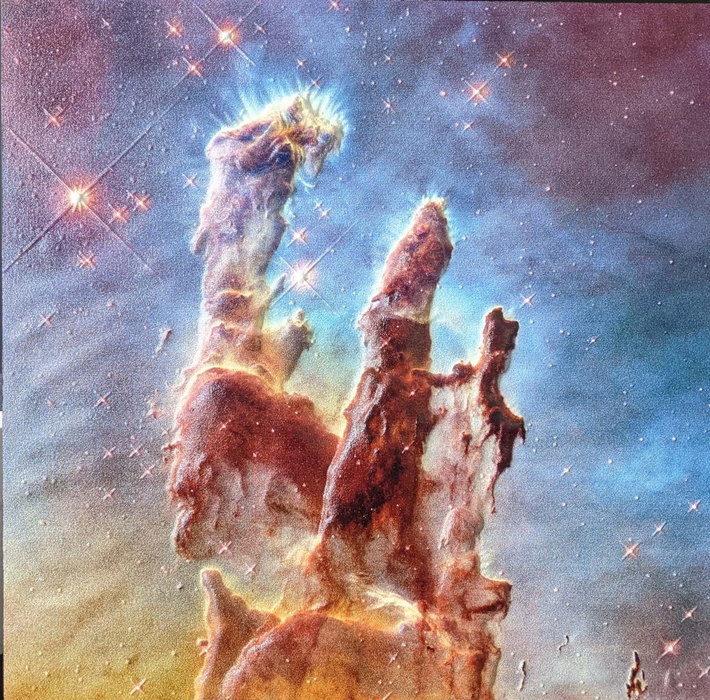 Planetarium to Display Tactile Panel of Hubble Image
