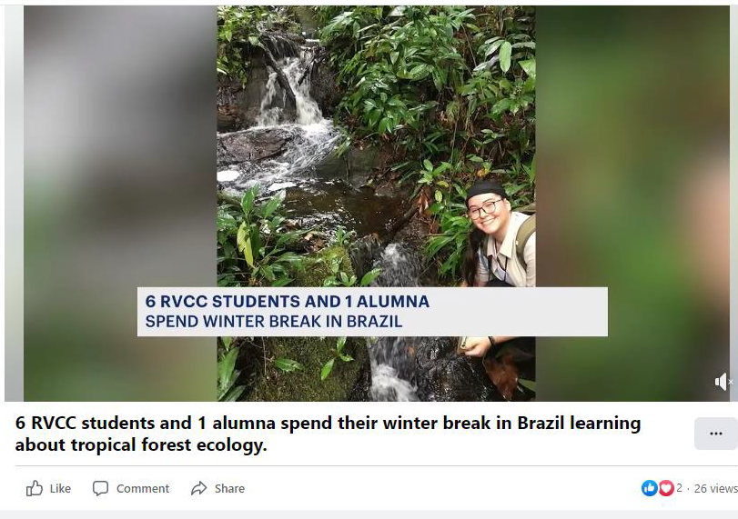 News 12: 6 RVCC Students and 1 Alumna Spend Winter Break in Brazil