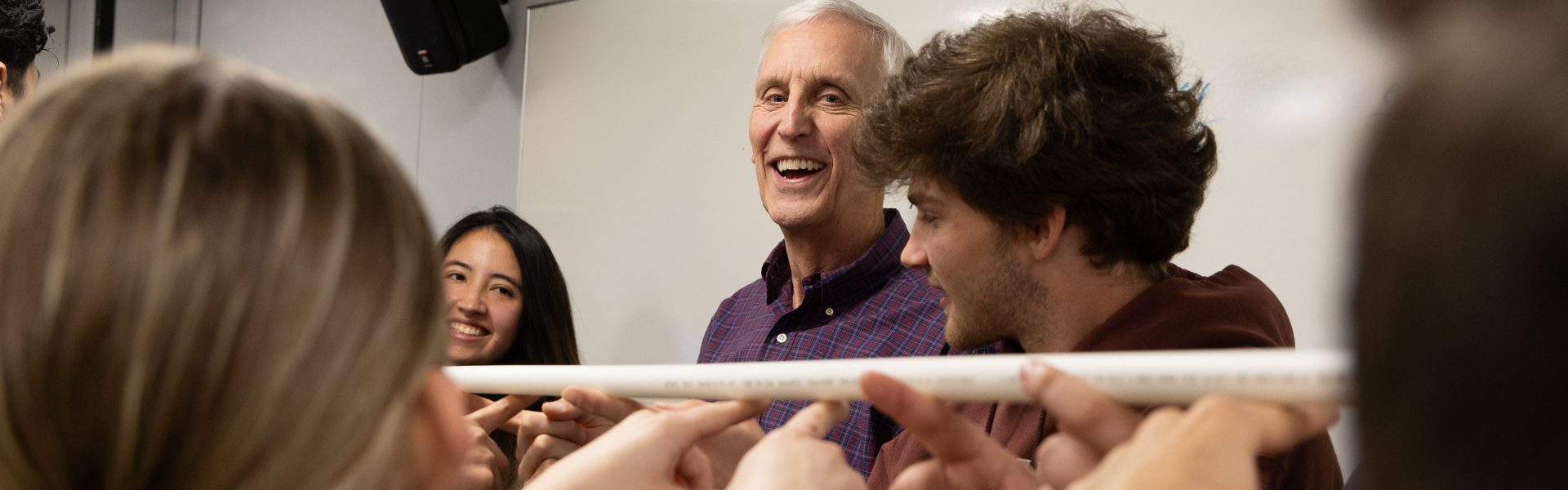 An RVCC Business professor conducts an activity with students.