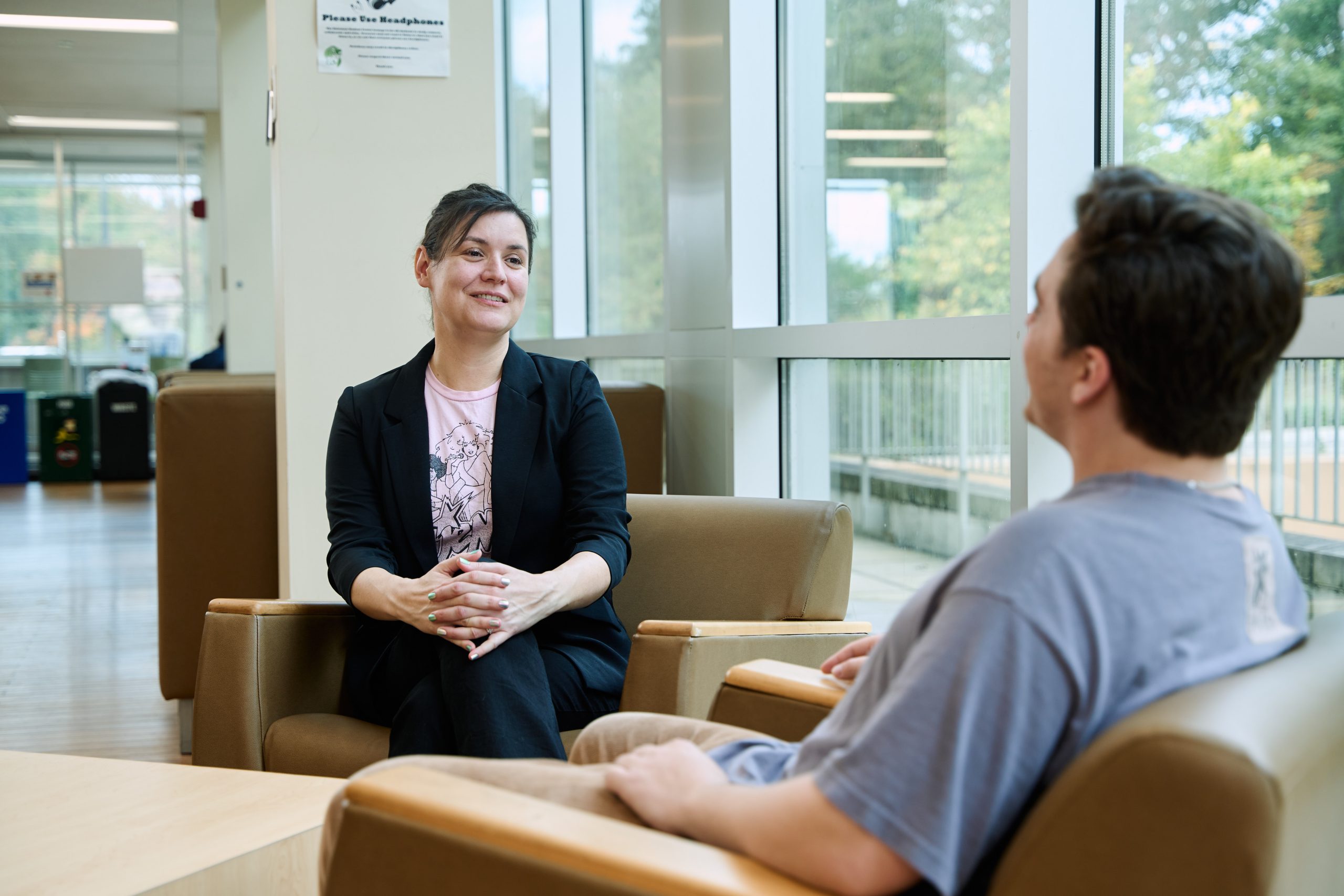 students talking - more formal