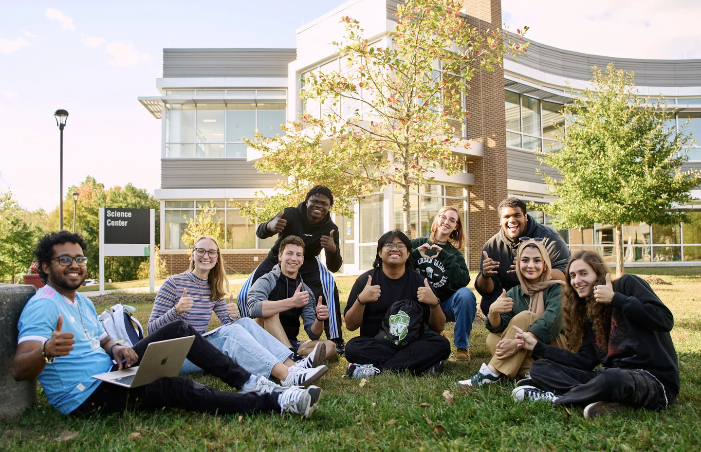 Students gathered on RVCC campus