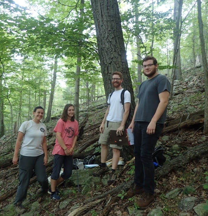 RVCC CES Forest interns in the woods
