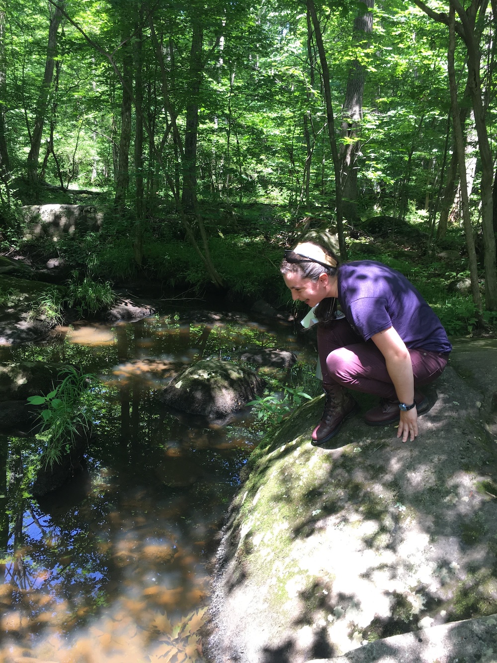 rvcc ces intern at the side of a creek
