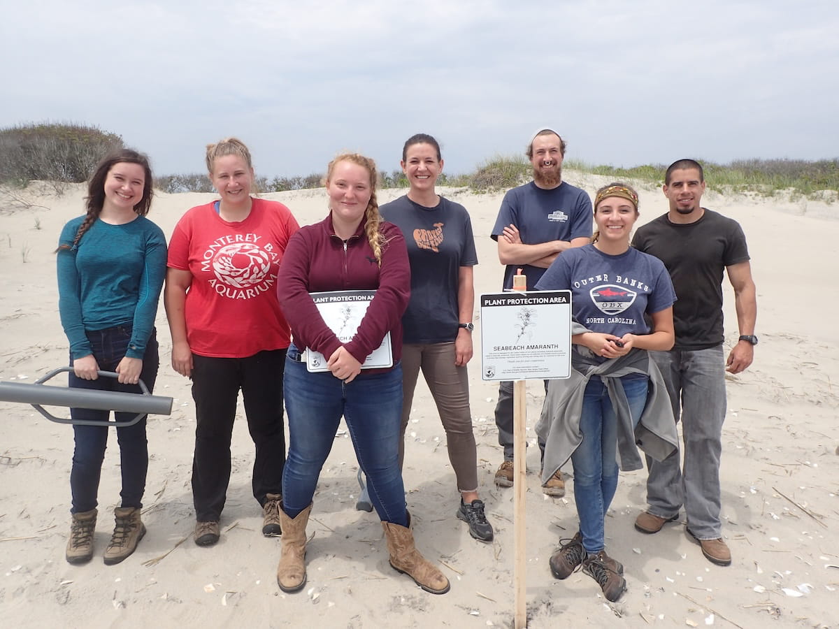 RVCC CES Coastal interns at the beach