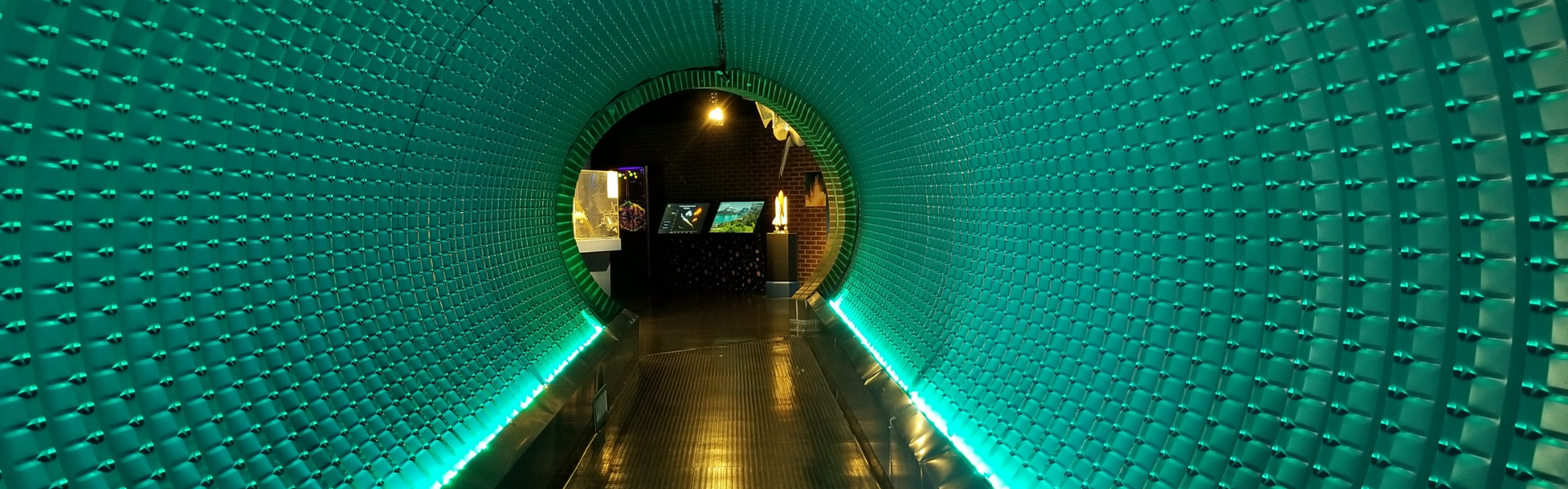An image of the entrance way tunnel to the RVCC Planetarium.